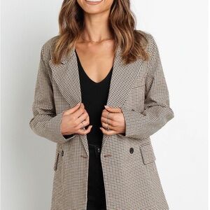 NWT Petal & Pup Juliette Shepherd Check Plaid Blazer Jacket Women’s